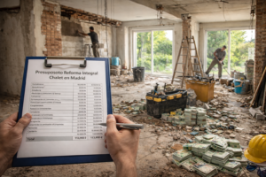 Presupuestos para reformas: 7 claves reales que nadie te cuenta 1 reforma integral chalet Madrid presupuesto