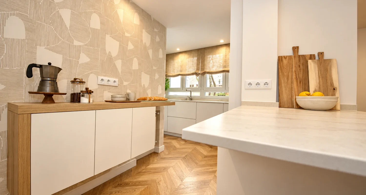 Cocina moderna reformada en calle Doctor Casal Madrid por Global Oltenia